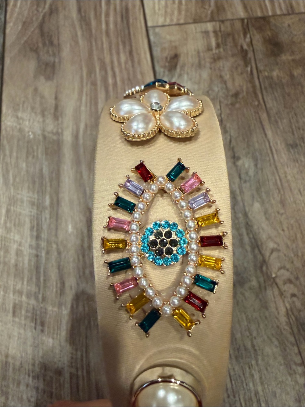 NWOT MOOSG Lulu Embellished Evil Eye Headband - Picture 6 of 8